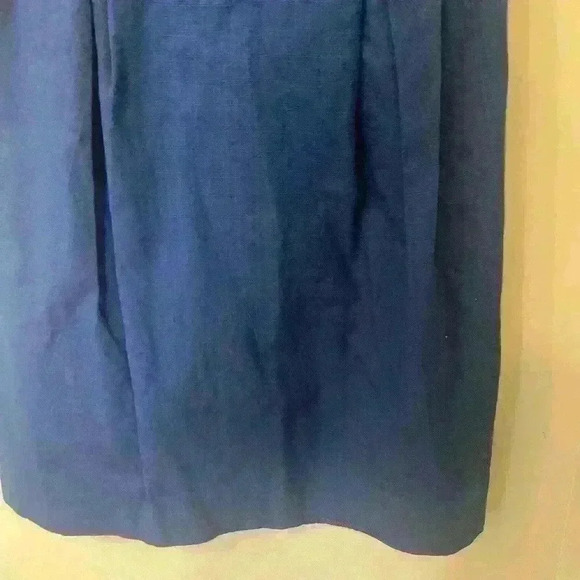 Boden Back Zip Lined Sleeveless Dress Embroidered Blue Size 6 Blue - Picture 3 of 10